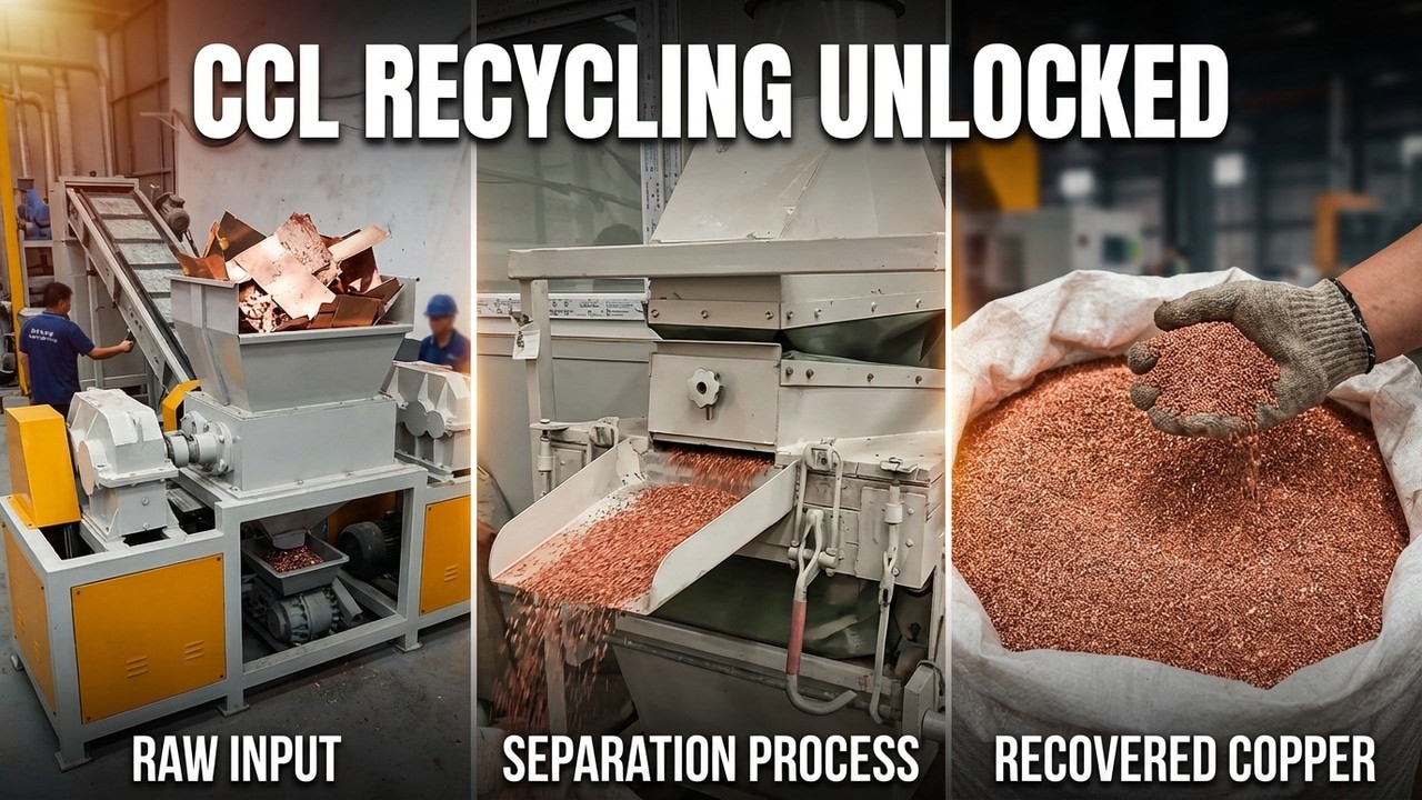 How to recycle CCL ? Copper Clad Laminate Recycling Line