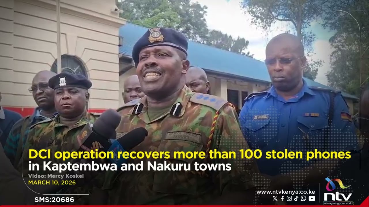 DCI operation recovers more than 100 stolen phones in Kaptembwa and Nakuru towns