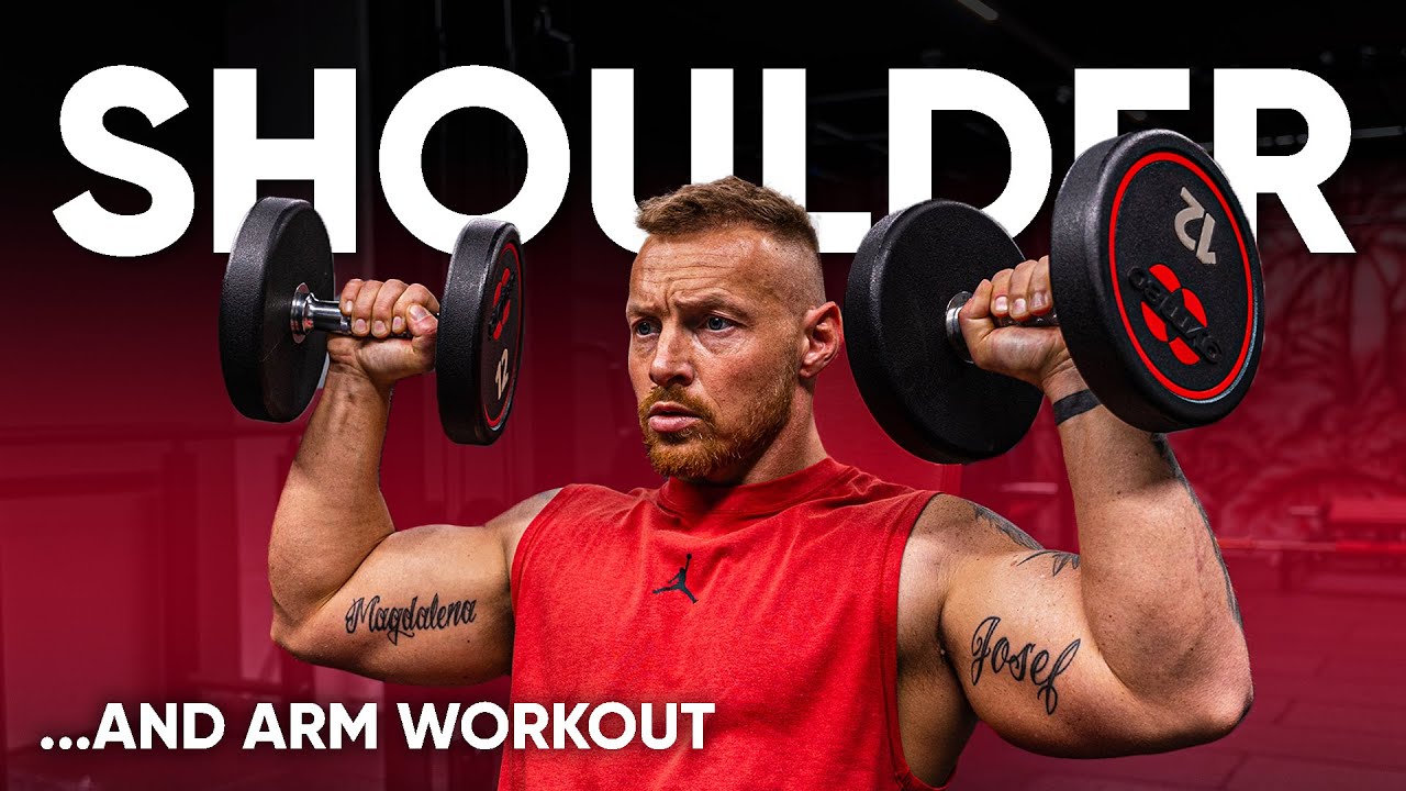 Arm & Shoulder Workout WITH DUMBBELLS (Build Muscle At Home)