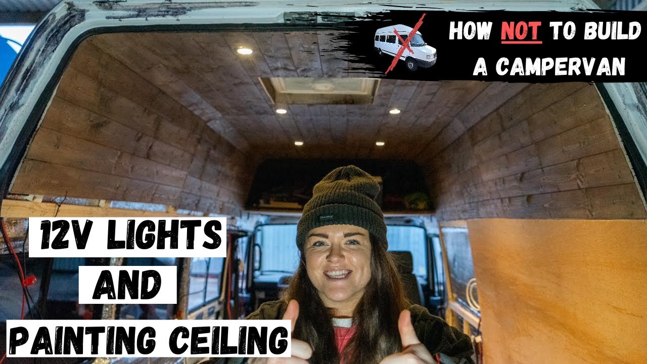 12V SPOTLIGHTS (PRE-WIRE & FITTING) AND PAINTING THE CEILING | EPISODE 13