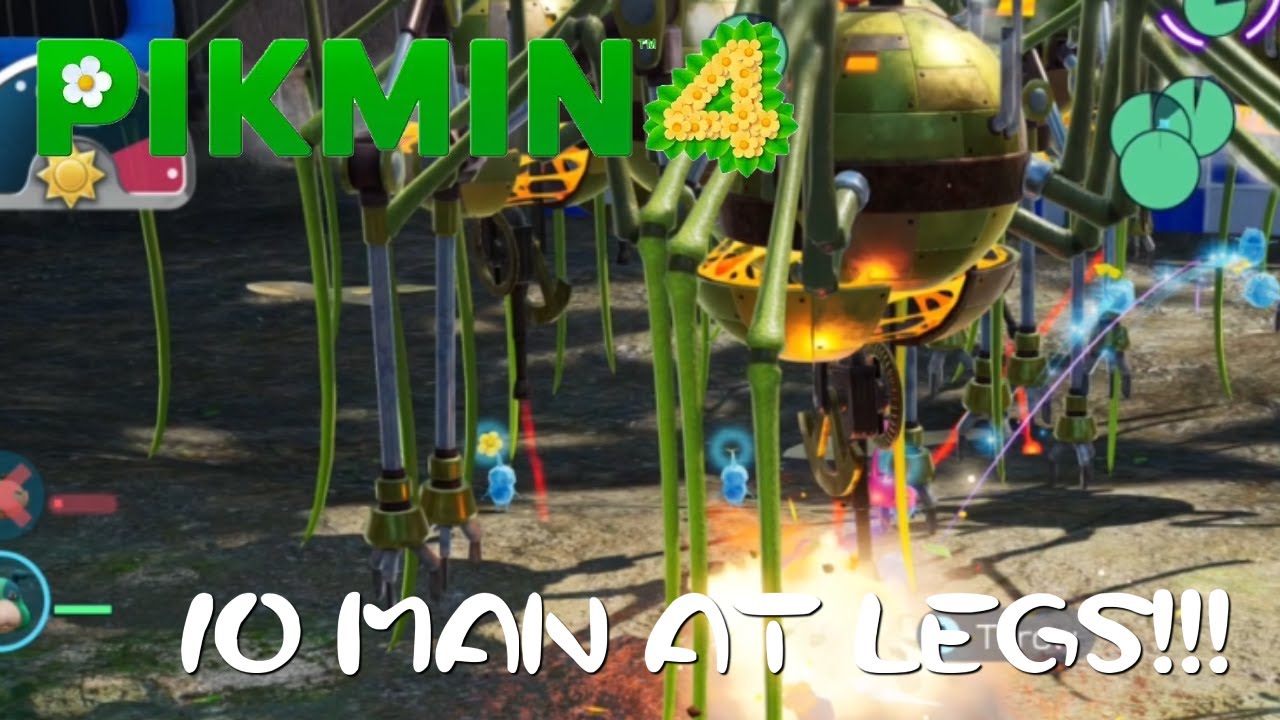 FIGHTING 10 MAN-AT-LEGS AT ONCE!! | Pikmin 4 Mod