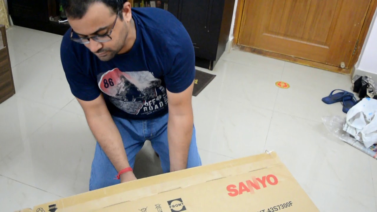 Sanyo 109 cm Full HD IPS LED TV XT-43S7300F  Unboxing & Testing // The technoboy