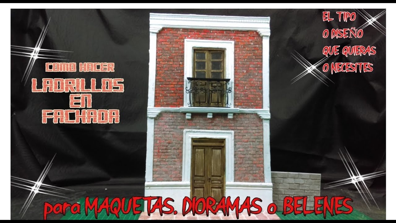 Como hacer LADRILLOS en fachada/ MAQUETAS,DIORAMAS o belenes/2020