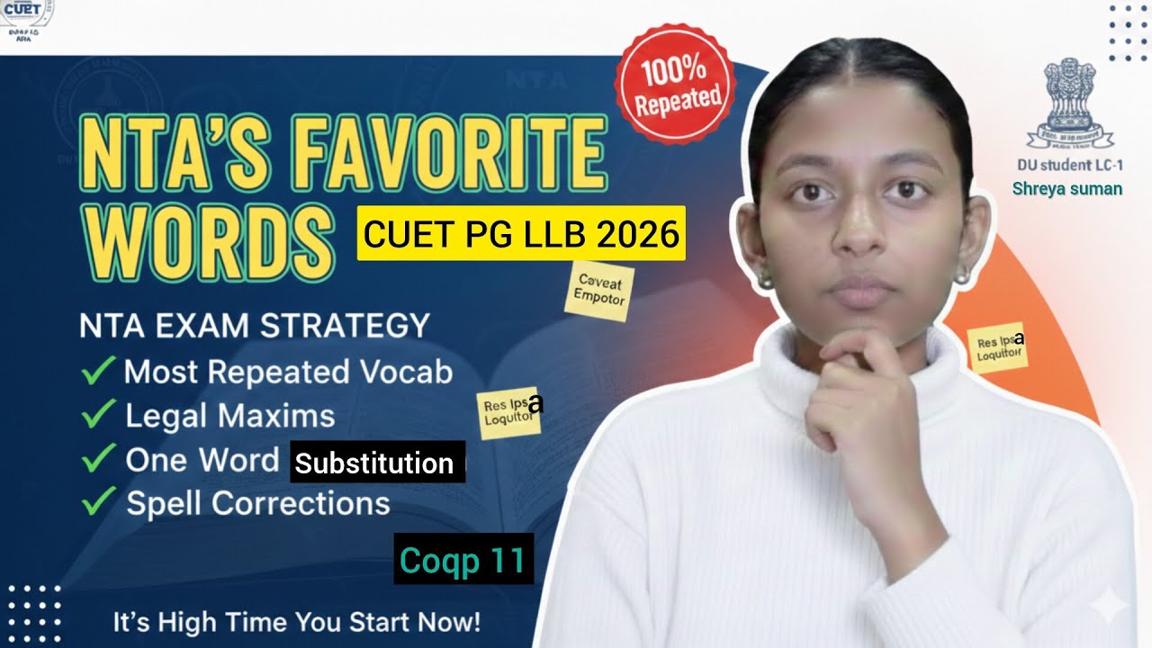 CUET PG LLB 2026: Most Repeated Vocabulary & Legal Maxims | NTA Pattern #Cuetpgllb2026 #strategy 