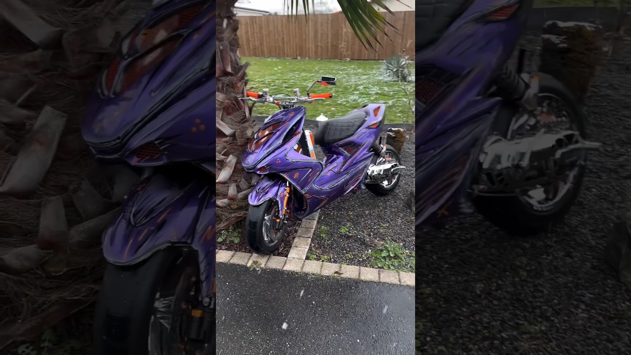 Custom made purple Yamaha Aerox 💥 #yamaha #aerox #tuning #stage6