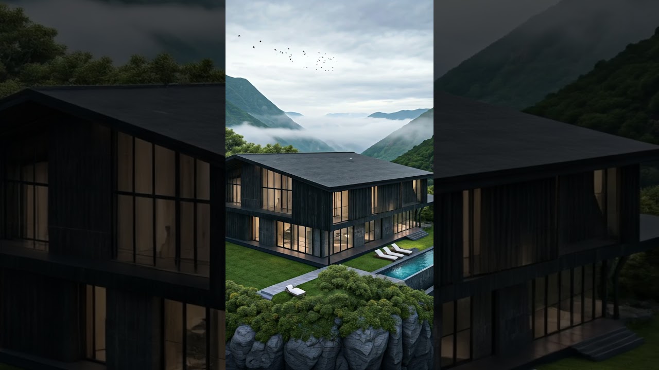 The Art of Mountain Home Design #modernarchitecture #luxuryhomes #mountainretreat #infinitypools