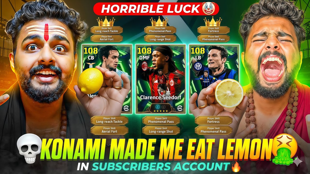 🍋 CHALLENGE GONE WRONG🤬 LEMON TRICK FAILED❌ 6,000 MEGA COINS 108 NESTA + 107 SEEDORF + 106 ZANETTI🤯🔥