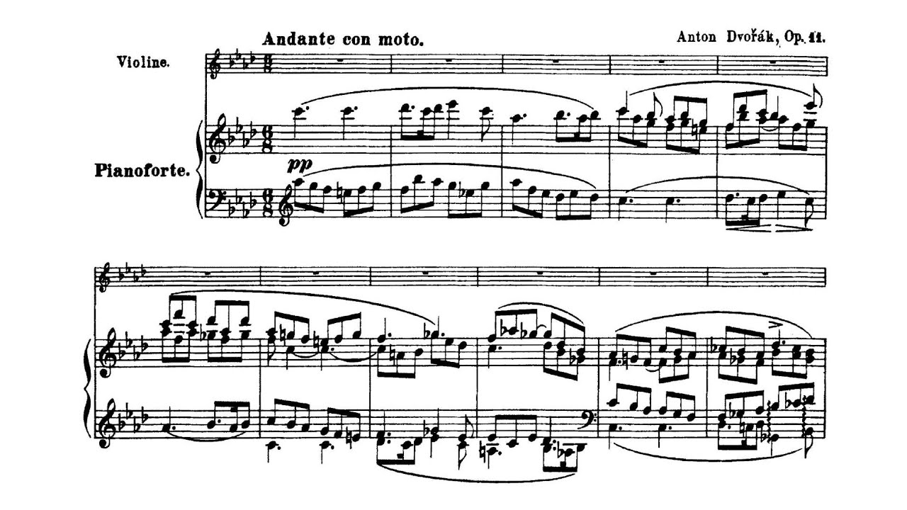 Dvořák: Romance in F minor, Op.11 // Sheet Music