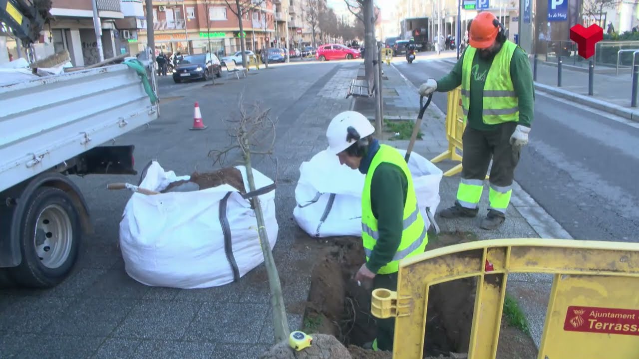 Noves estructures d'ombra a la pla&ccedil;a de la Torre del Palau i a la de Llu&iacute;s Companys