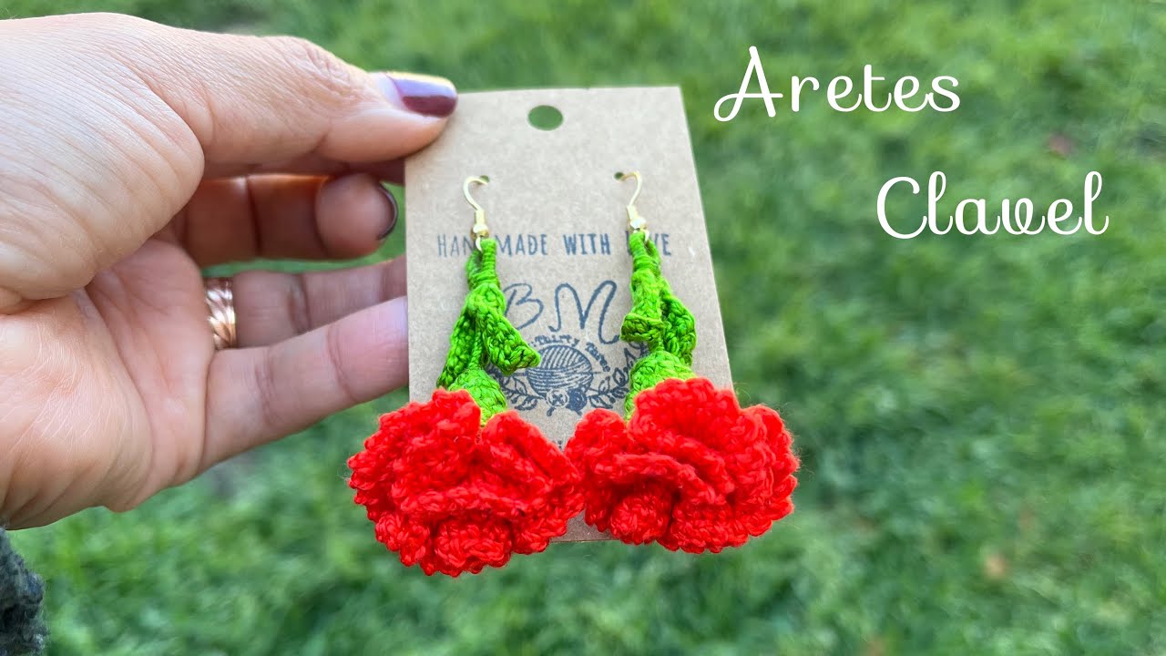 Aretes de flor Clavel
