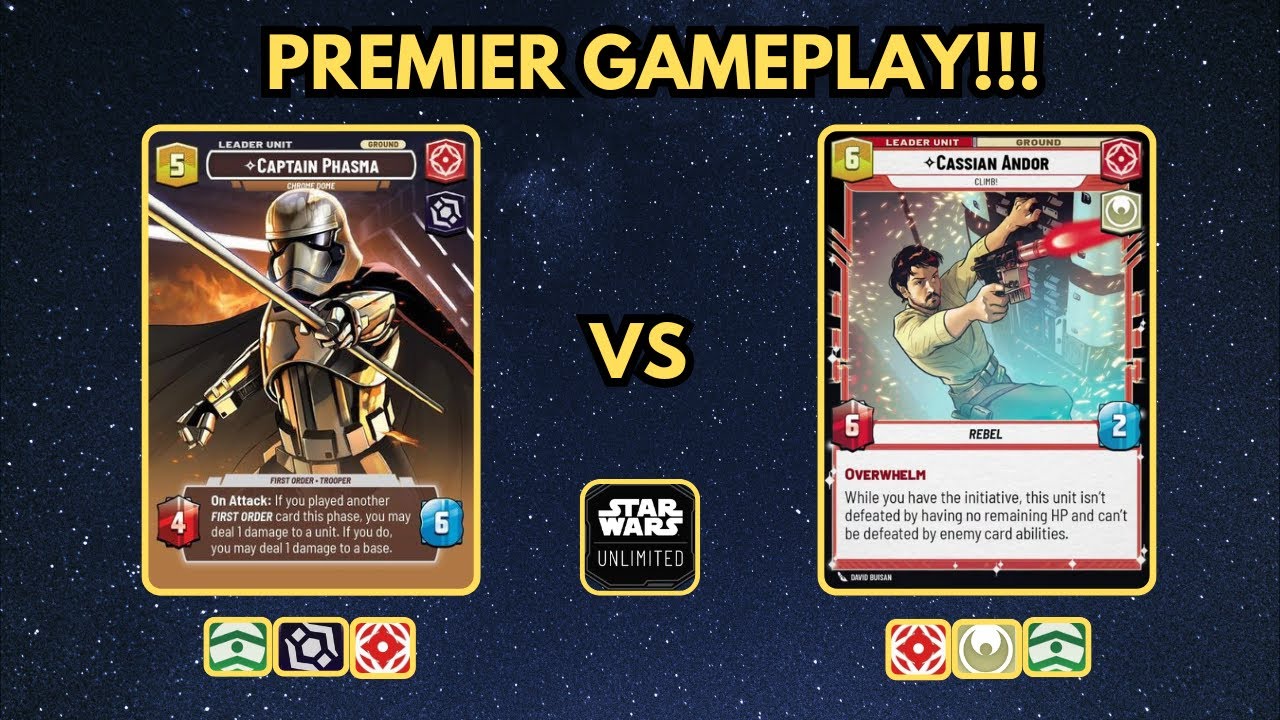 Captain Phasma vs Cassian Andor | Star Wars Unlimited Premier Gameplay