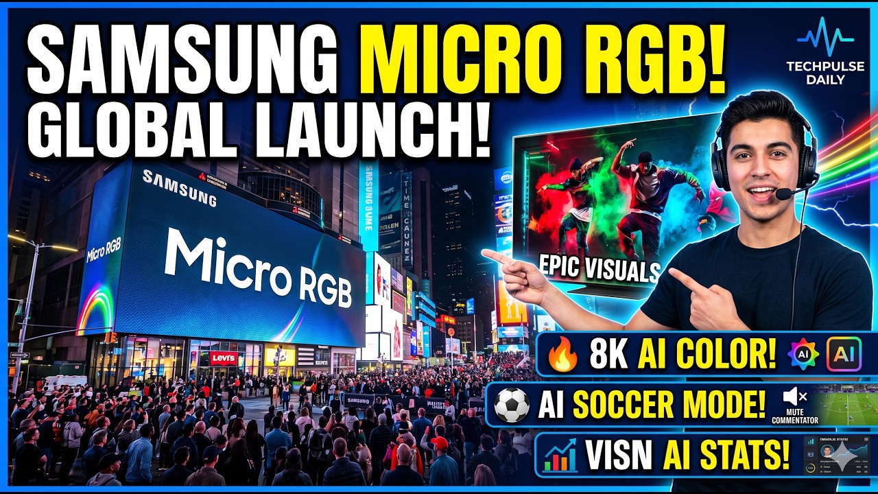 Samsung का नया धमाका! 🤯 What is Samsung Micro RGB & AI Soccer Mode? | TechPulse Daily