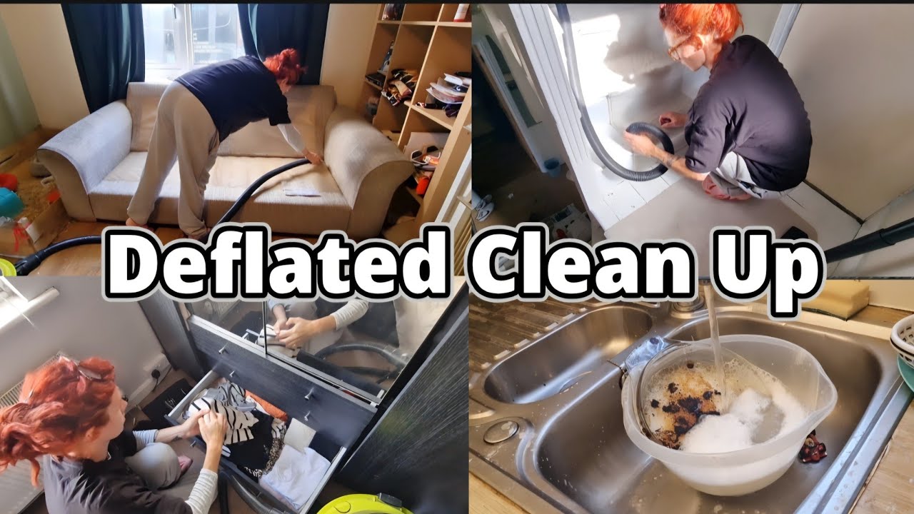 CLEANING WHILE DEFLATED!! #declutter #nomotivation #motivation #speedclean 