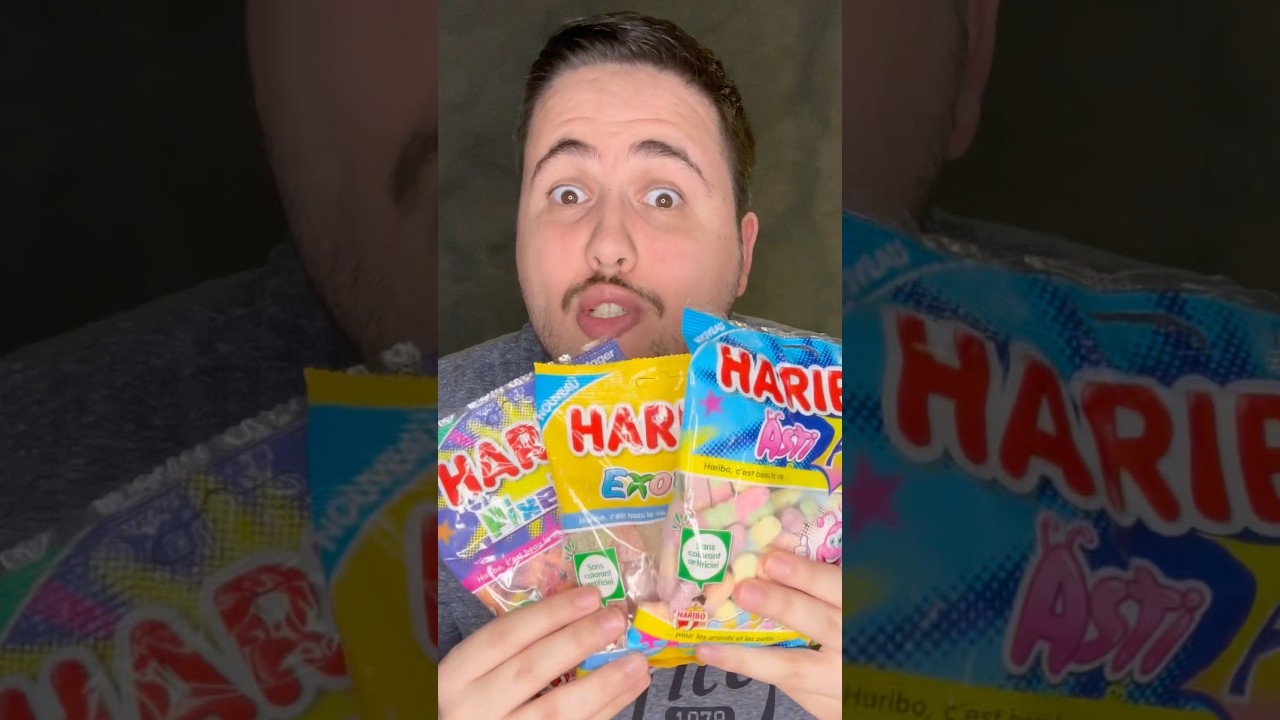 3 Nouveaut&eacute;s bonbons Haribo 🍭 #degustation #food #nourriture #asmr #bonbon #bonbons #haribo #candy