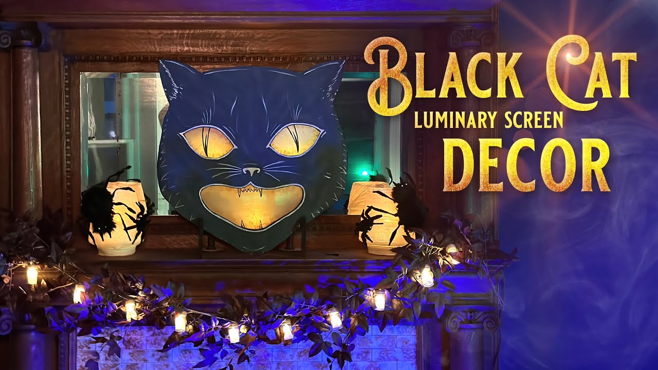 DIY Black Cat Halloween Decoration - Halloween Crafts - Vintage Halloween Style - Craft With Me