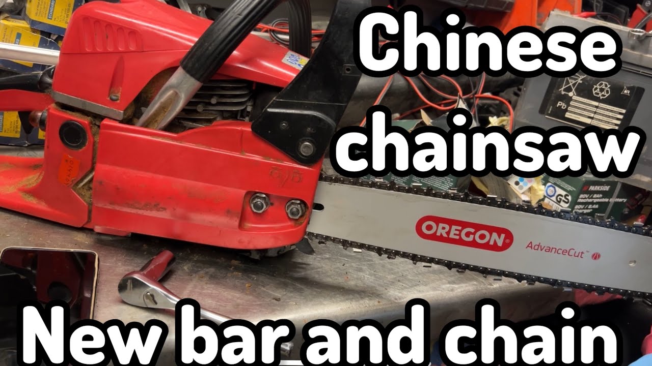 Chinese chain saw Bar and Chain Replacement with new one ￼