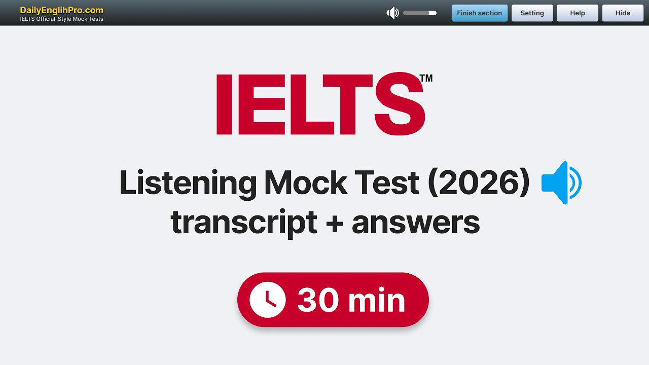 Практика аудирования IELTS №01 | Актуальные вопросы 2026 + ответы