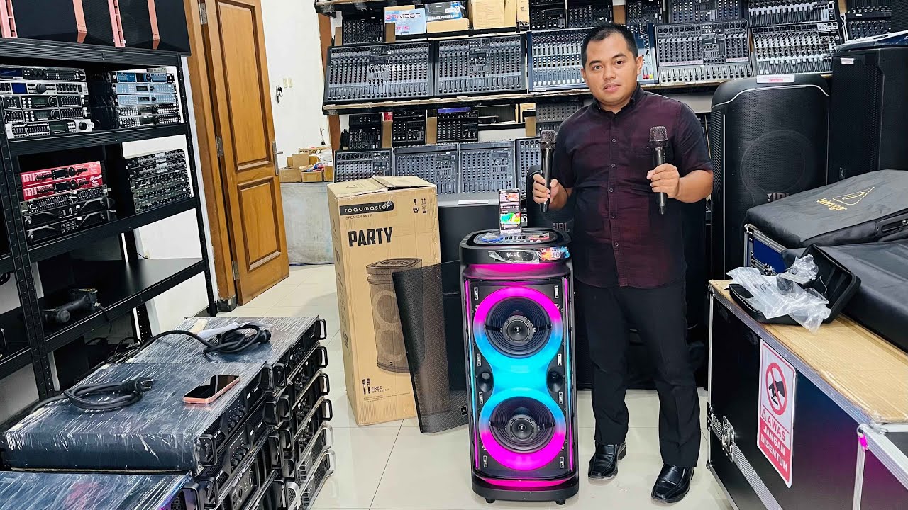 UNBOXING RoadMaster PARTY 10 sudah 3 WAY system FULL RGB