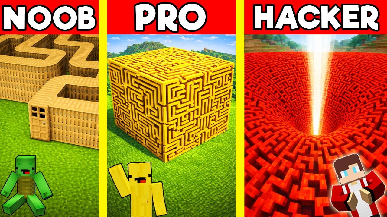 NIEPRZEJŚCIOWY LABIRYNT w Minecrafcie - WYZWANIE NOOB VS PRO - Parodia Maizen
