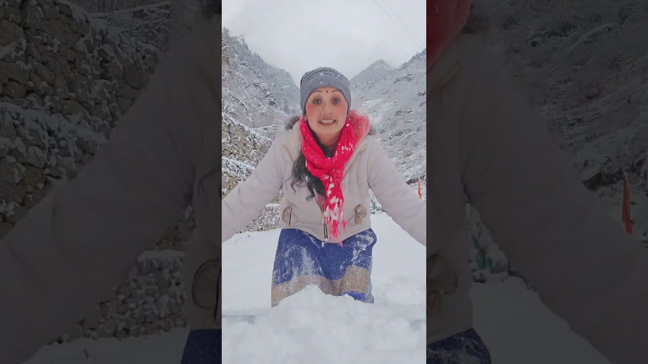 Sangla vally  fresh  snowfall  9 december 2024 #short