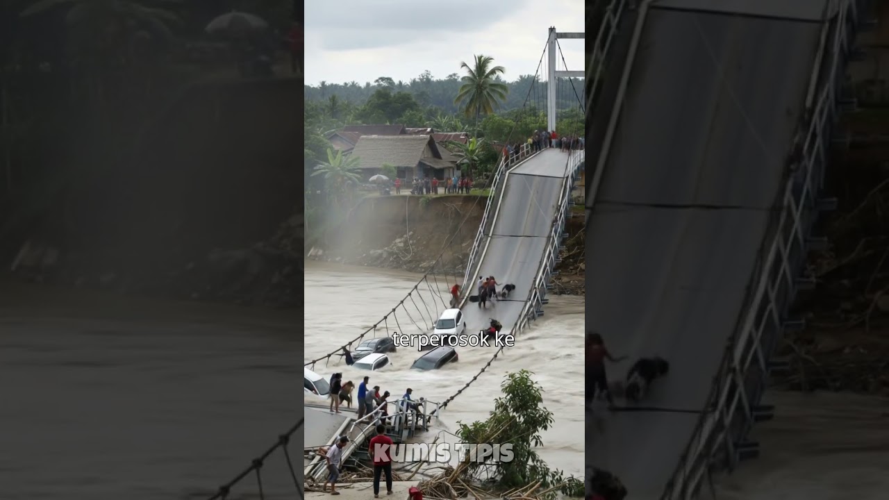 Detik-Detik Jembatan Ambruk Semua nya Heboh!!!