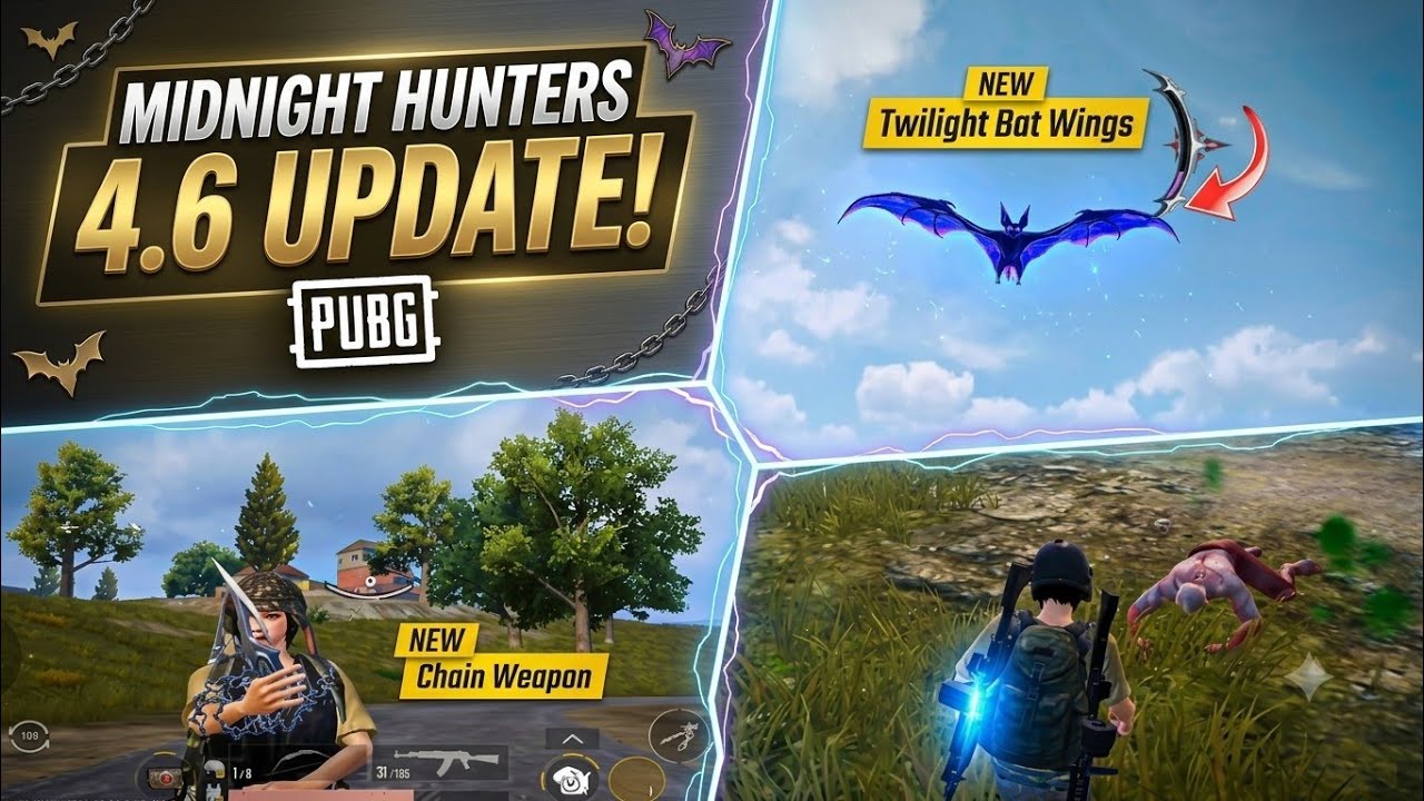 Secret Features of 4.6 UPDATE! Midnight Hunters Mode in PUBG Mobile 🦇🔥