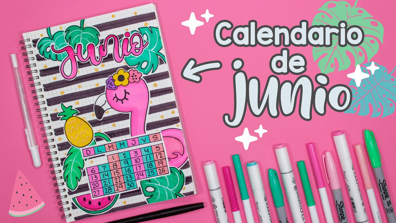 Cómo hacer tu CALENDARIO DE JUNIO con STICKERS hechos por ti - BULLET JOURNAL IDEAS