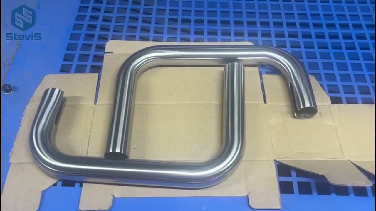 [SteviS Tech.] The loading and unloading process of stainless steel pipe fitting polishing machine