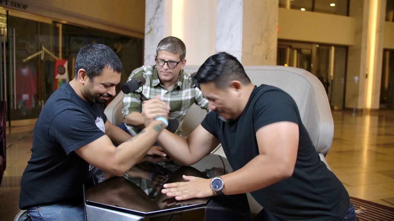 Joe N Tell vs. Youthman vs. Techno Dad | Arm Wrestling Audio Reviewers