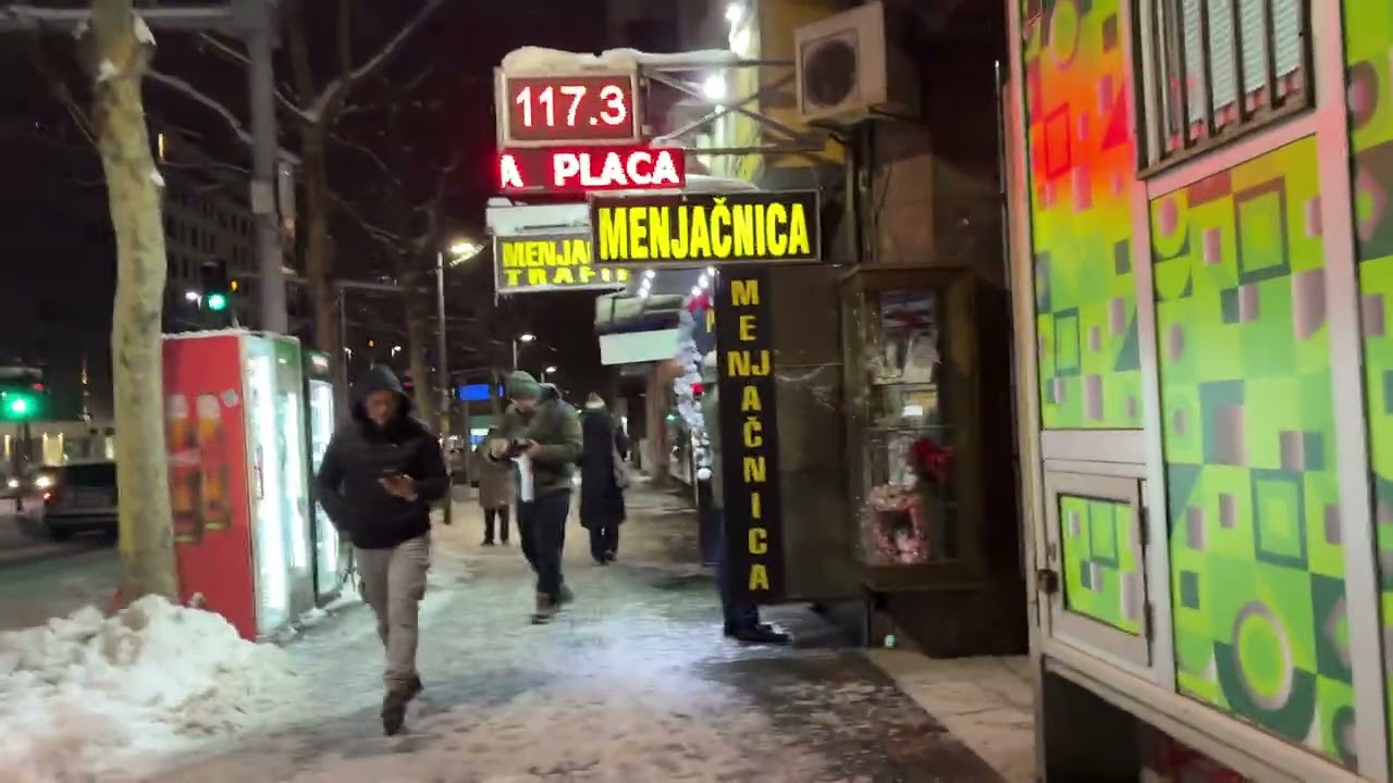 Snowfall in Belgrade. Winter came to Serbia #snow #belgrade #snowfall #belgradewalk #4ktravel
