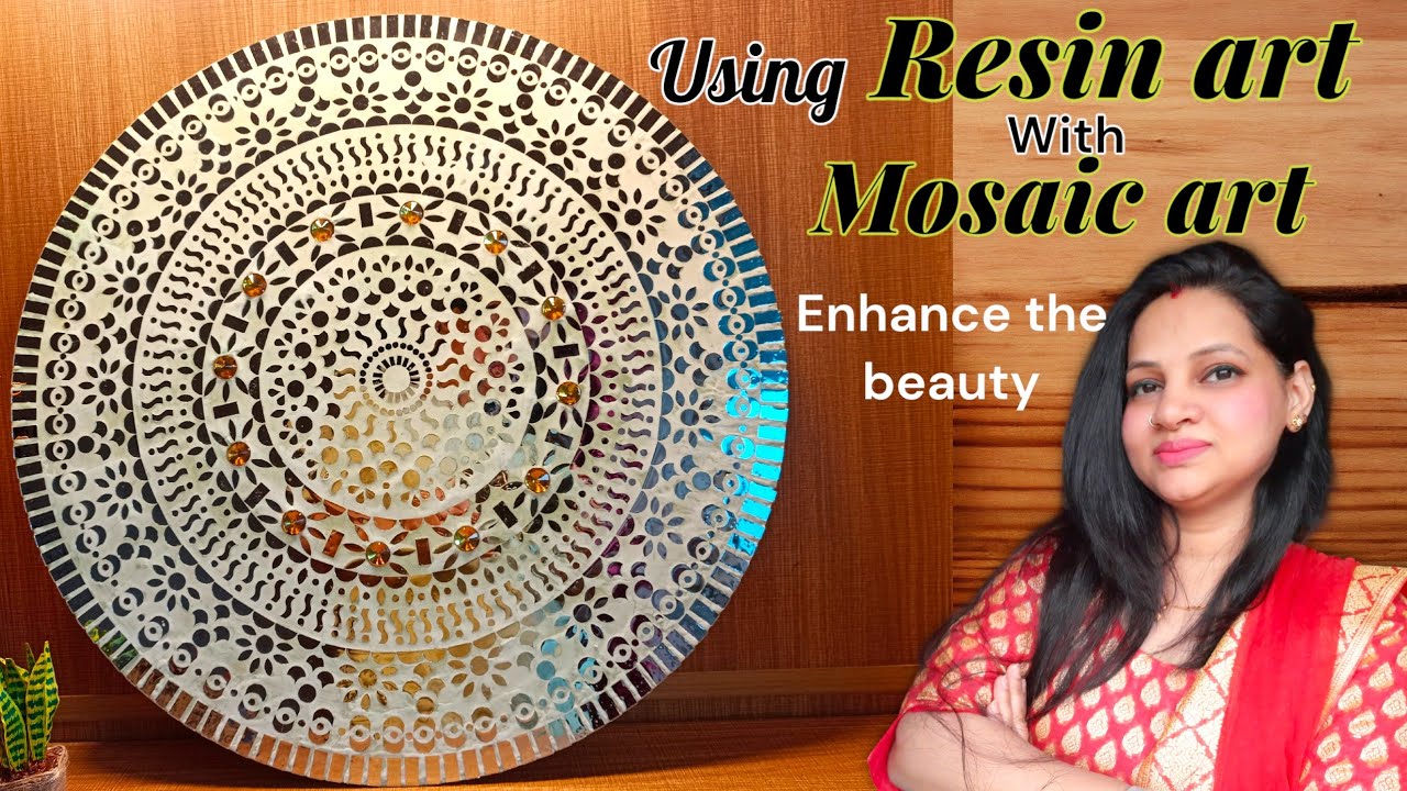 DIY Mirror Mosaic Art Craft With Resin Epoxy  Super By Step Easy Mirrors Mosaic Art Tutorial
