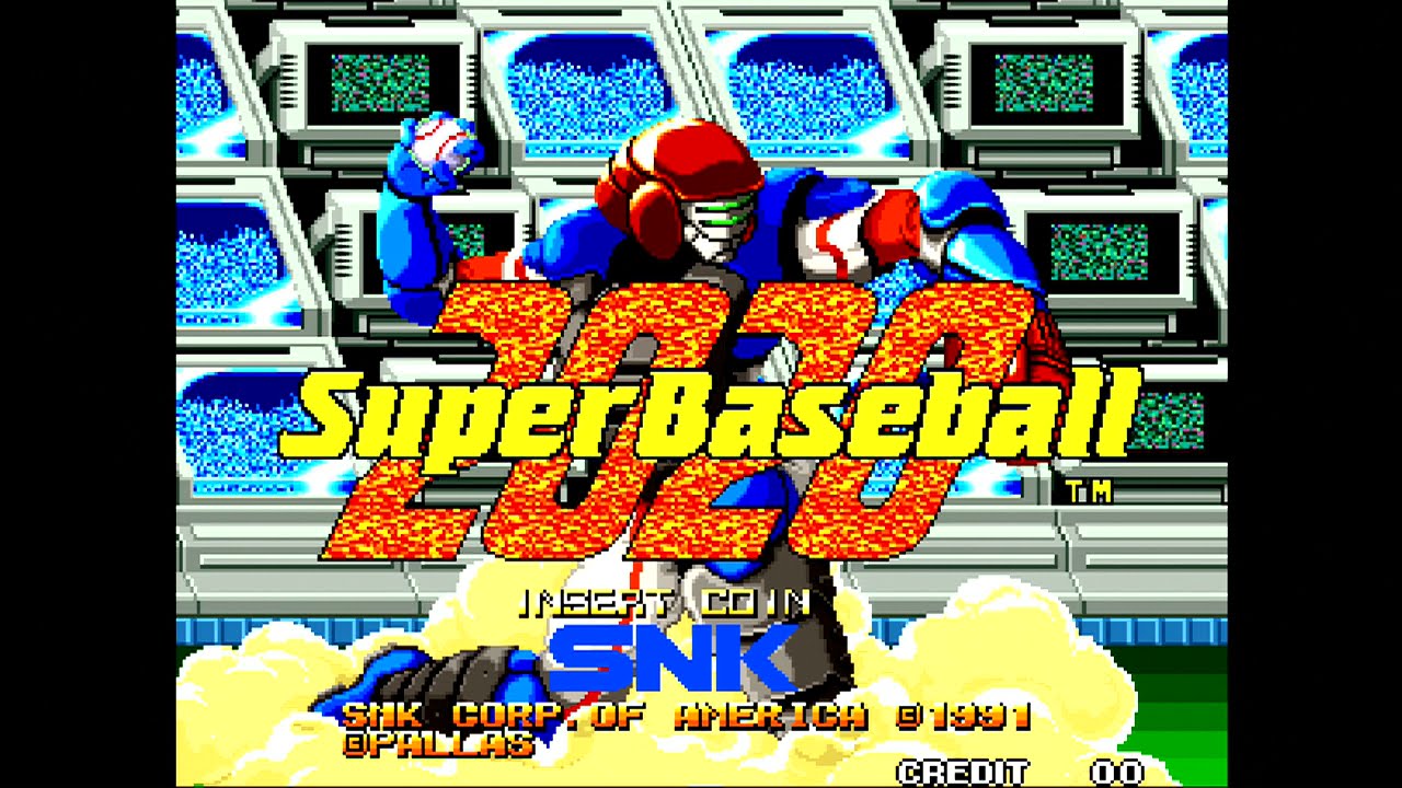Super Baseball 2020 - Neo Geo Arcade Gameplay - SNK 1991