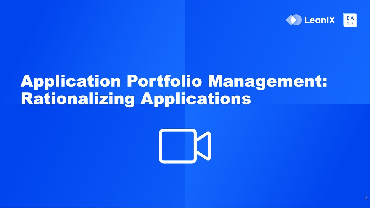 LeanIX EA Connect Days 2019 | App. Portfolio Management: Rationalizing Applications | C. Richter