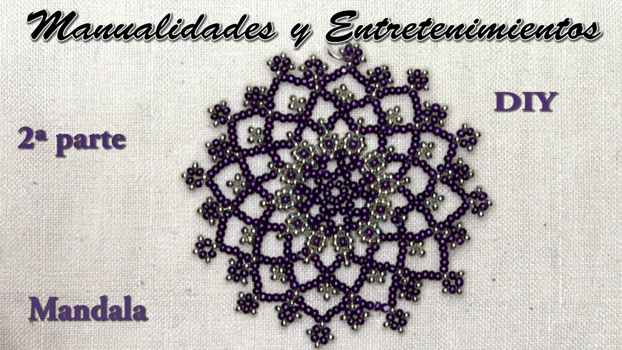 DIY Mandala lila y plata, -2ªparte