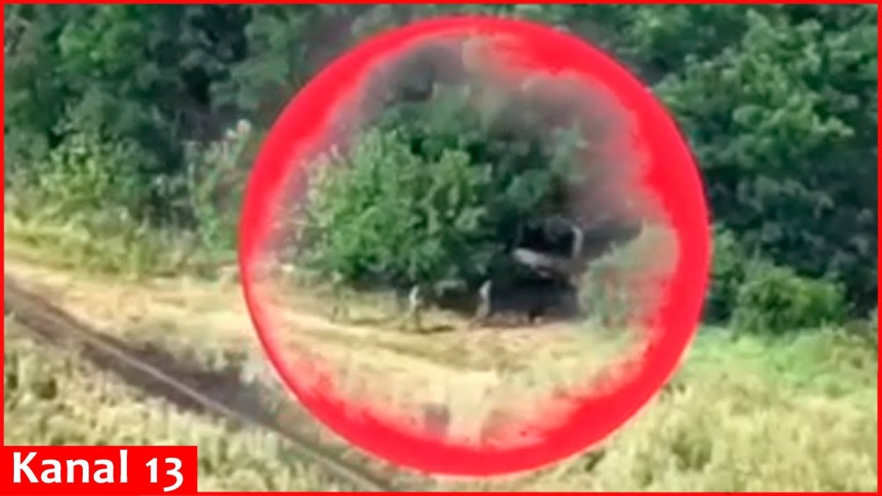 Anticipating that the Russians approached the truck, the scouts stuck them by drone