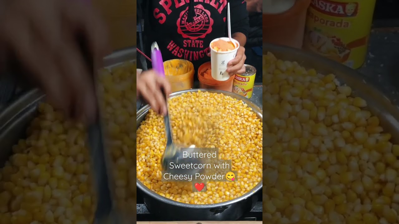 Buttered Sweetcorn with Cheesy Powder ❤️🥰😋 #food #foodlover #Philippines
