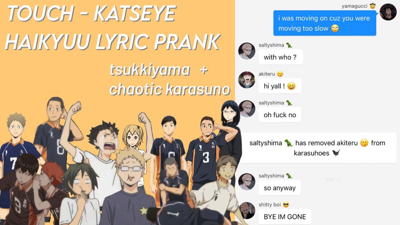 yamaguchi clocks tsukki? | touch - katseye lyric prank | ft chaotic karasuno gc | haikyuu texts