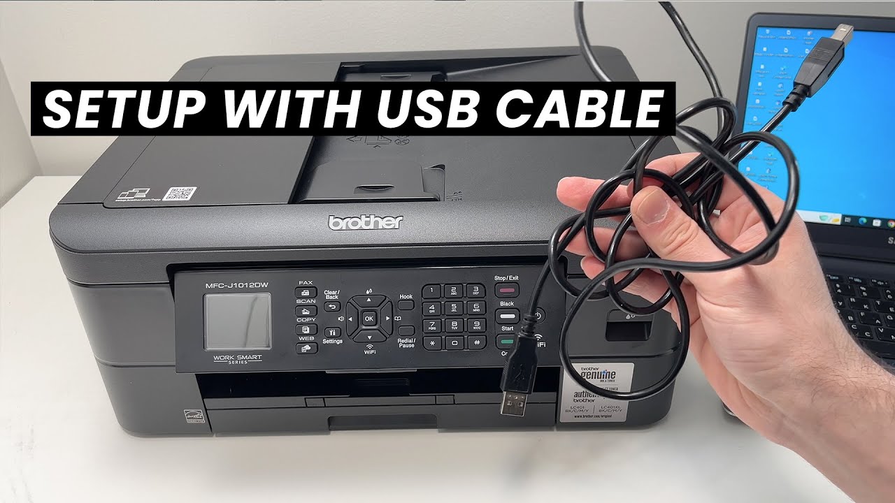 Как настроить принтер Brother MFC-J1010DW и J1012DW с помощью USB-кабеля