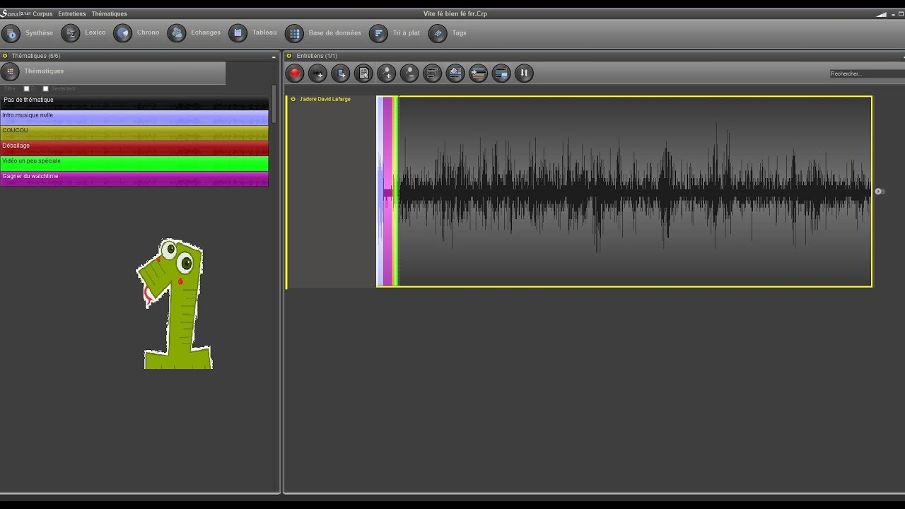 Tutoriel du logiciel Sonal (retranscription d'entretiens)