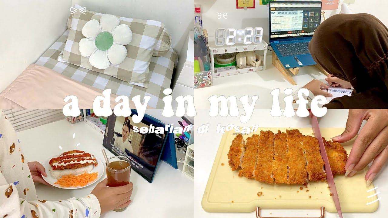 A Day In My Life Anak Kost : Seharian di Kost, Online Class & Masak Chicken Katsu || Devi Vlog