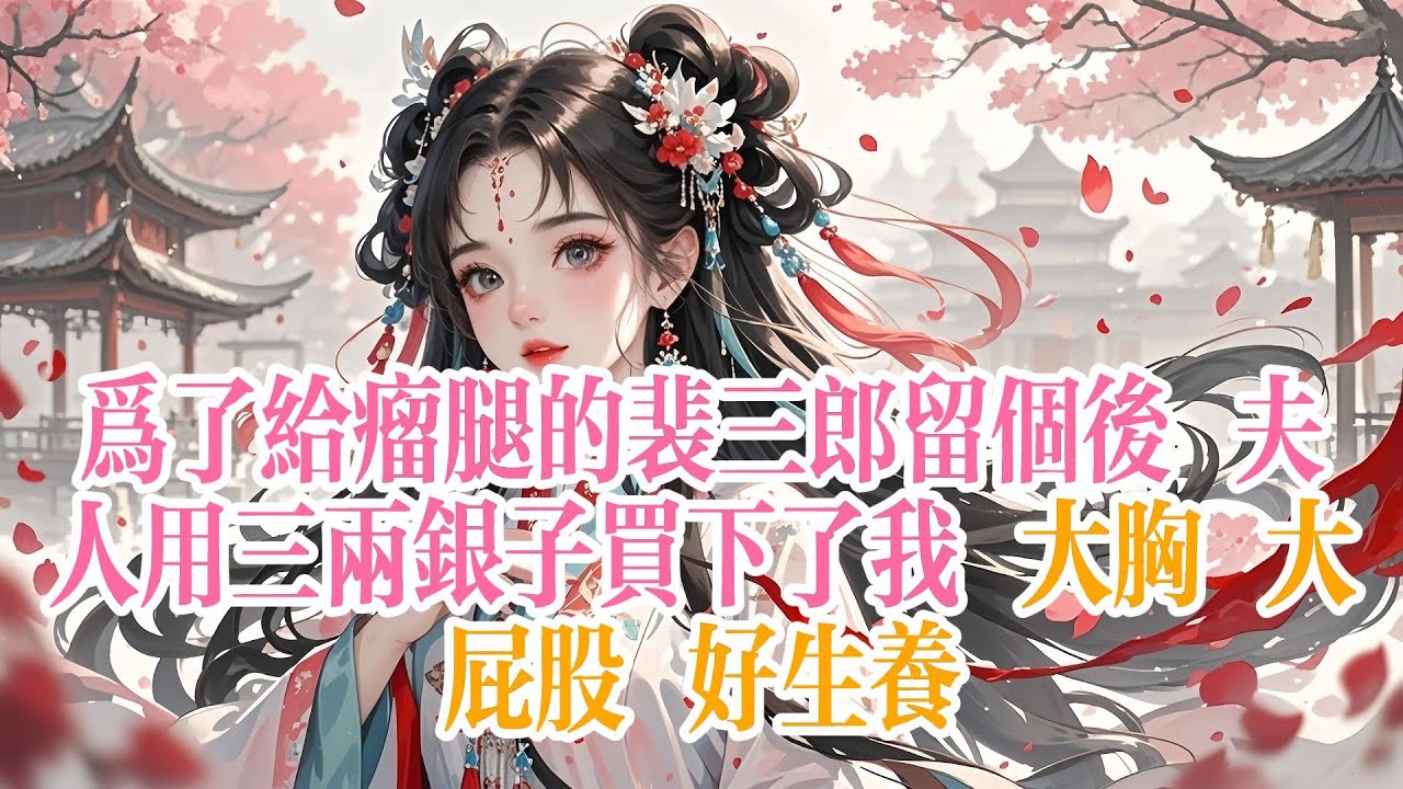 【完結】为了给瘤腿的裴三郎留个后，夫人用三两银子买下了我。大胸、大屁股，好生养。进府前，我们签了契书，契书写明若我一举得男，便堂我五十两放我归乡 #言語聴覚士 #大女主