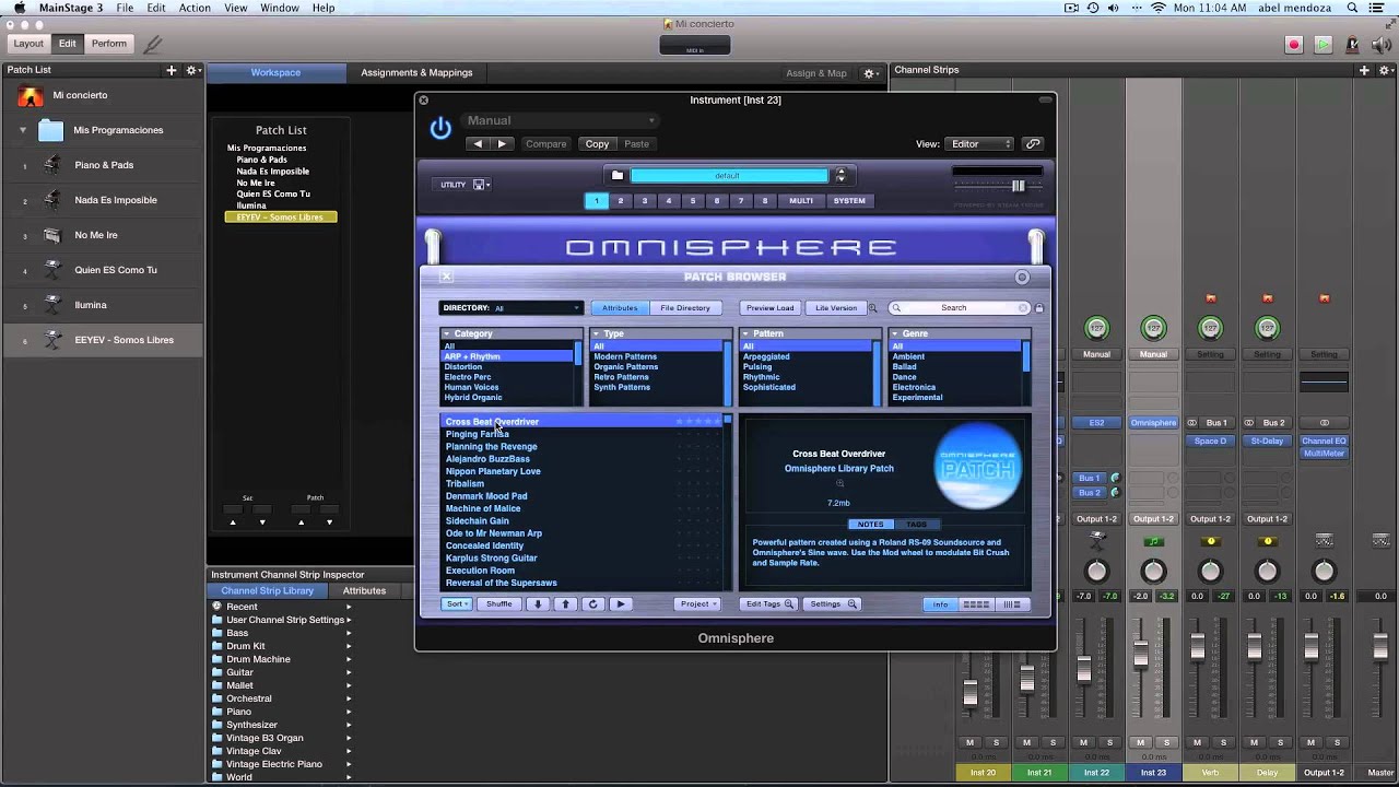 EEYEV - Somos Libres (Tutorial De Efectos) Por  Abel Mendoza - Logic Pro x - MainStage 3