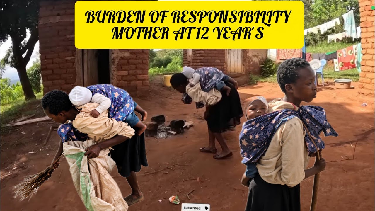 African village Life,A teen mother at 12 years old/ This is my daily routine.@Africanvillagelifes