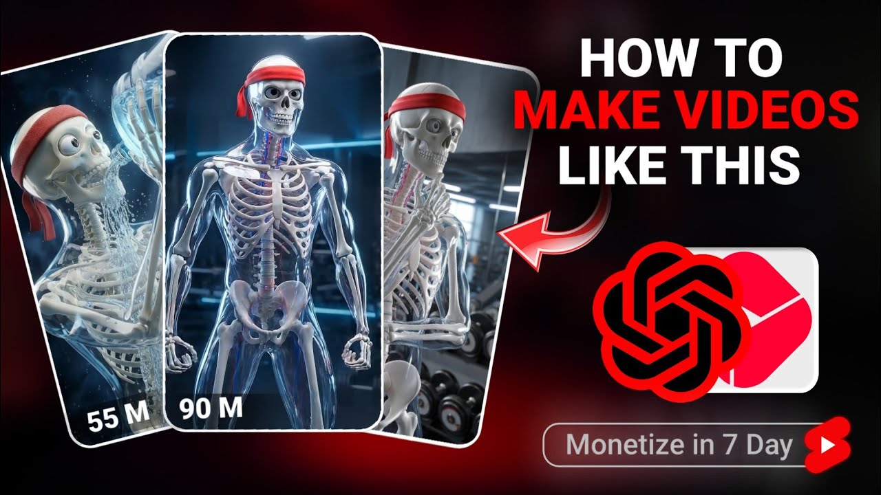 How To Make Viral Skeleton Shorts (Fast Tutorial)