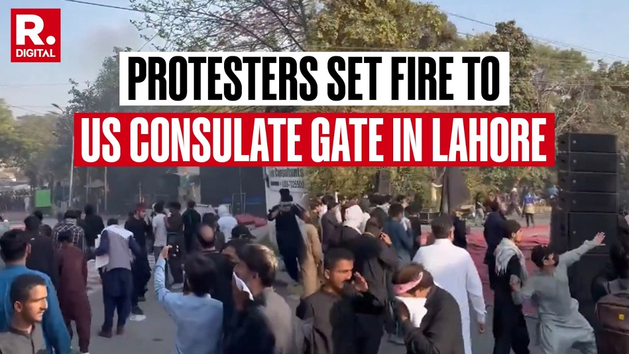 US-Iran War: Protests Continue In Pak Over Khamenei's Death, US Consulate Gate In Lahore Set On Fire