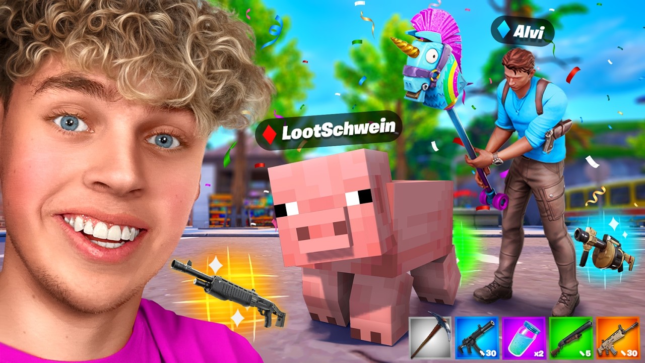 FORTNITE, aber TIERE geben OP LOOT!