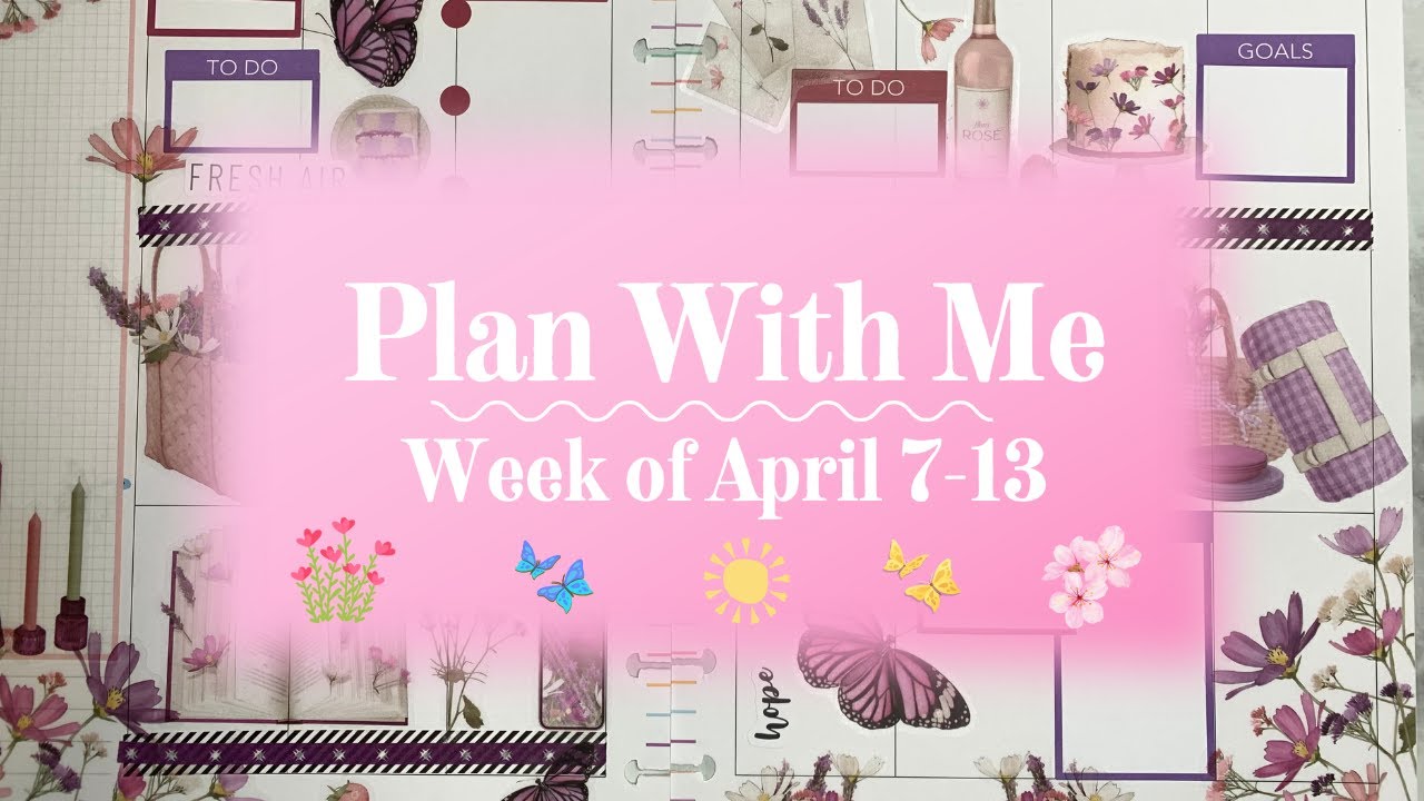 Plan with Me | Week of April 7-13 | Live Love Posh | Florals and Stripes