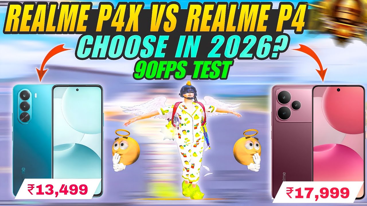 🔥Realme P4X vs Realme P4 BGMI Test⚡FPS & Max Performance SPEED Test!