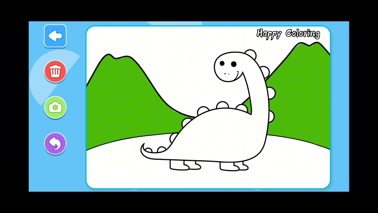 Green Dinosaur Brontosaurus || Mewarnai Dinosaurus 🦕 || Happy Kids #017 