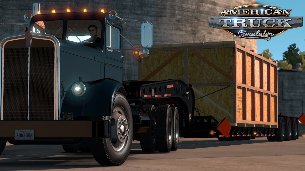 American Truck Simulator: Giant crate - Kenworth 521 - Stockton to San Francisco